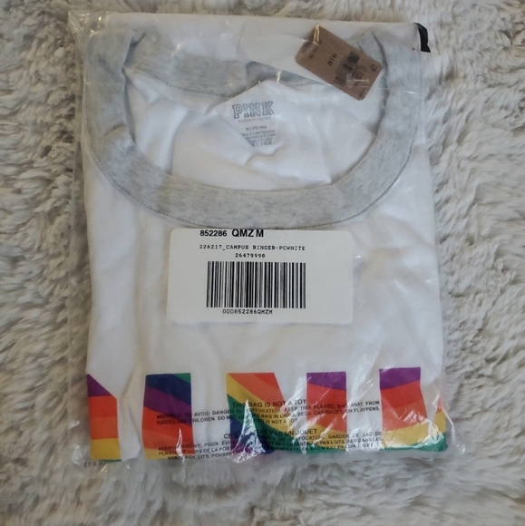 Victoria’s Secret Pink Short Sleeve Campus Ringer - Picture 3 of 5